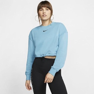 Hanorace Nike Sportswear Swoosh French Terry Crew Dama Negrii | QFLC-27681